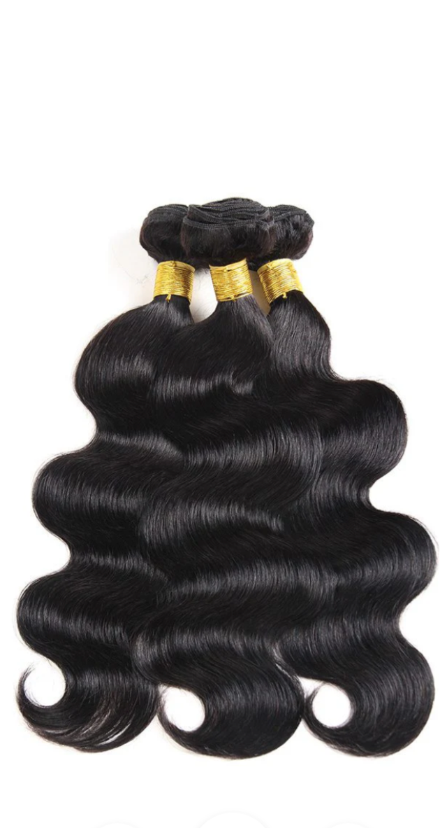 picture of 3 virgin Brazilian hair bundles