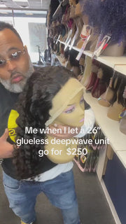 26 inch Deepwave Glueless wig